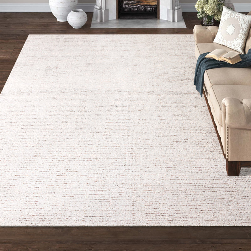 Armina Handmade Tufted Wool Ivory/Beige Area Rug, Rectangle 2'3" x 4'