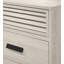 1Pc Contemporary 2-Drawer Louvred Design Nightstand Finger Pull Hardware Bedroom Wooden Furniture