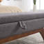 Tissu en laine COOLMORE Teddy, pieds en bois massif pour la pesée solide et tabouret de lit avec fonction de rangement