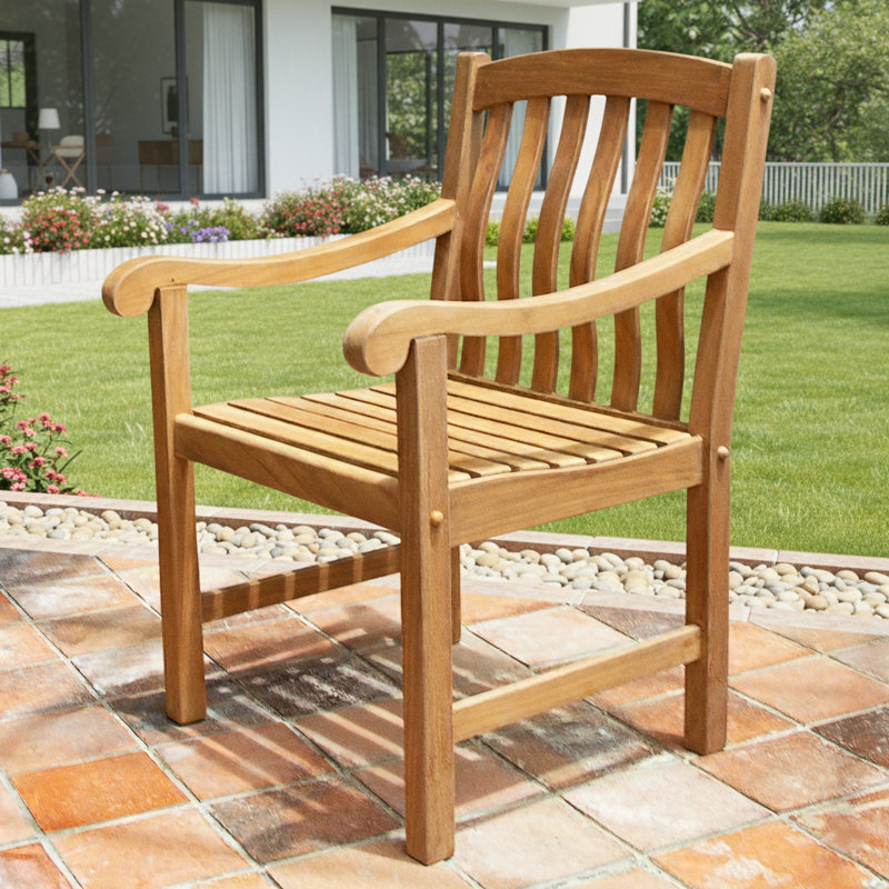 Caterina Summerton Teak Outdoor Dining Chair (Set of 2)