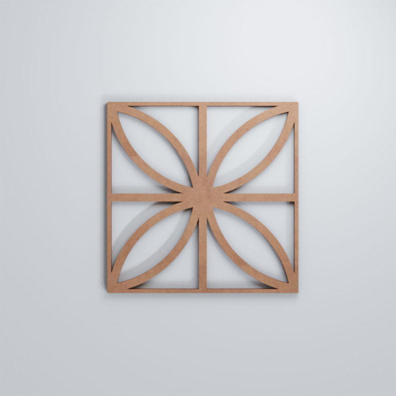 Panneaux muraux décoratifs en bois Swansea, H 11 3/8 po x l 11 3/8 po x P 3/8 po, Jaune