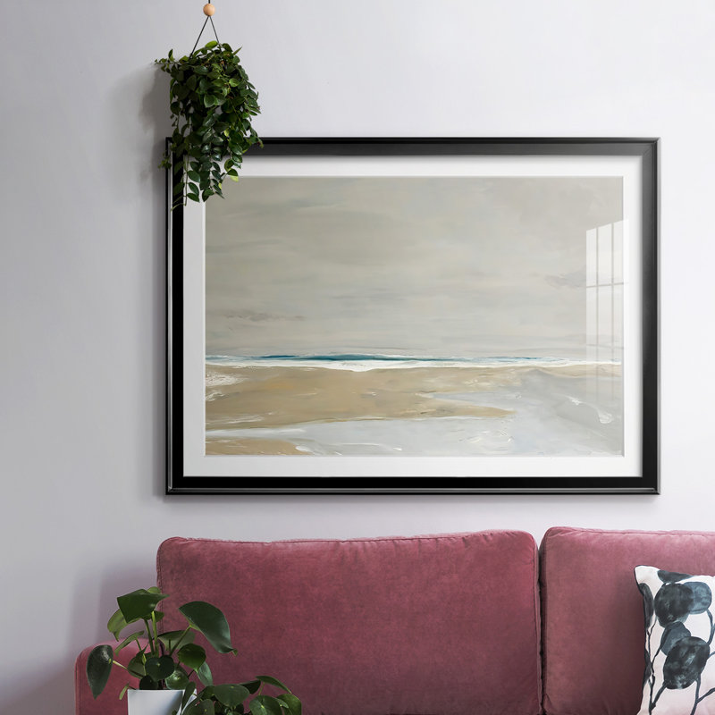 Oregon Coast encadré, impression encadrée avec biseauté mat et verre, H 15 po x l 21 po x P 1,5 po, Noir