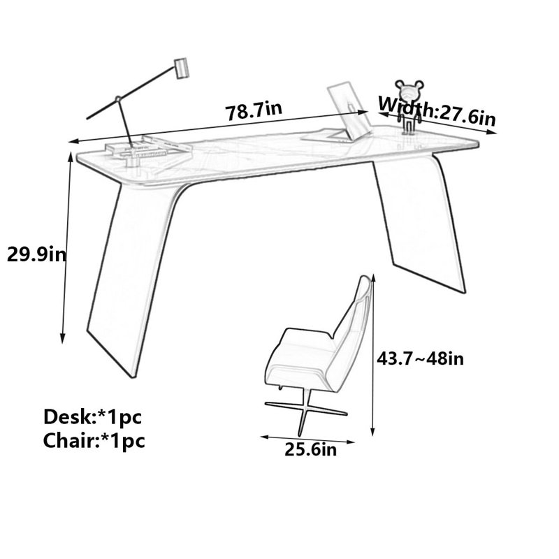 Bartsch, 29.9" H x 78.7" W x 27.6" D