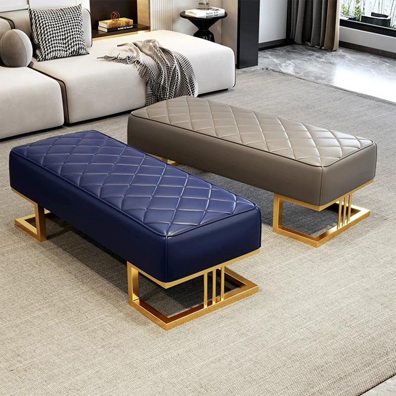 Banc avec revêtement, H 16,54 po x l 39,37 po x P 17,72 po, Bleu très foncé
