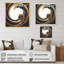 Gold Glamour Circle 1 III - Impression sur toile-1343337808-1343337809