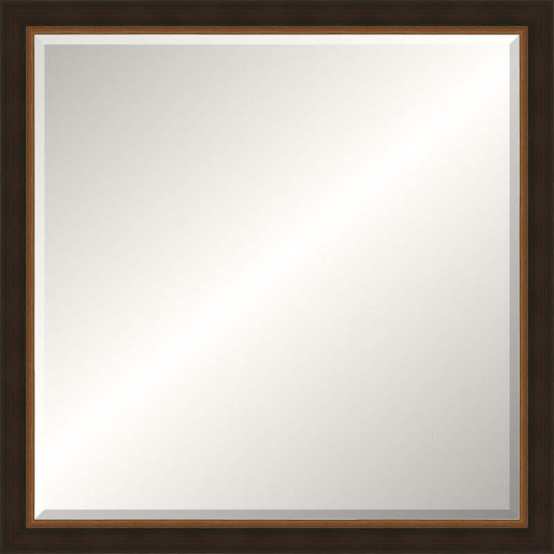 Espresso Old World Mirror, Medium Square