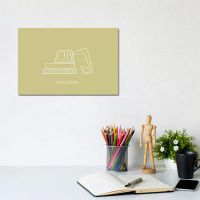 Excavator by Leah Straatsma - Wrapped Canvas Print