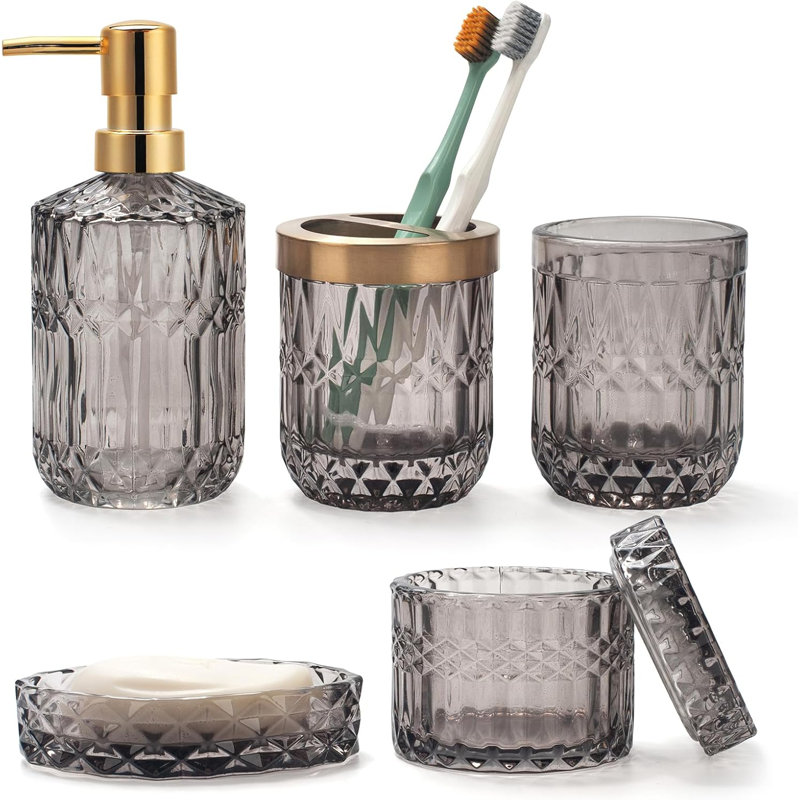 Bathroom Accessory Set, Grey