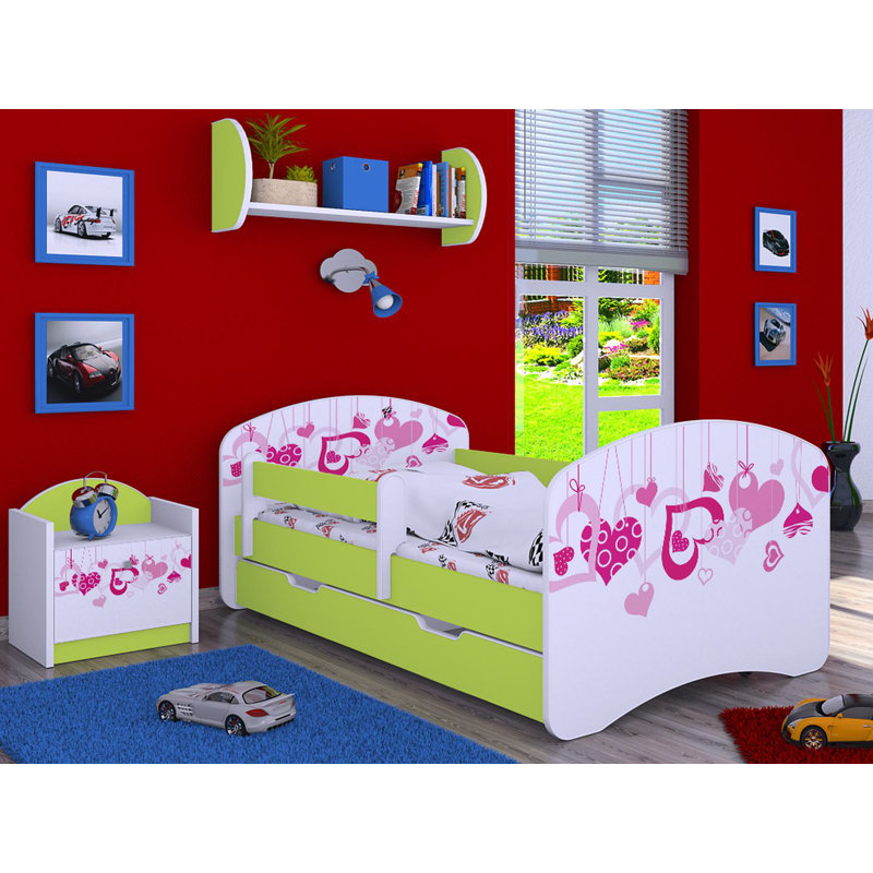 Maplesville Cabin Bed Themed Beds with Storage Included, Green