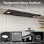 30 inch 900 CFM Convertible Insert Range Hood 4 Speed Quiet Black Tempered Glass Panel Push Button Control with LED Lights-120430907