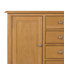 Censu Oak 4 Drawer Sideboard