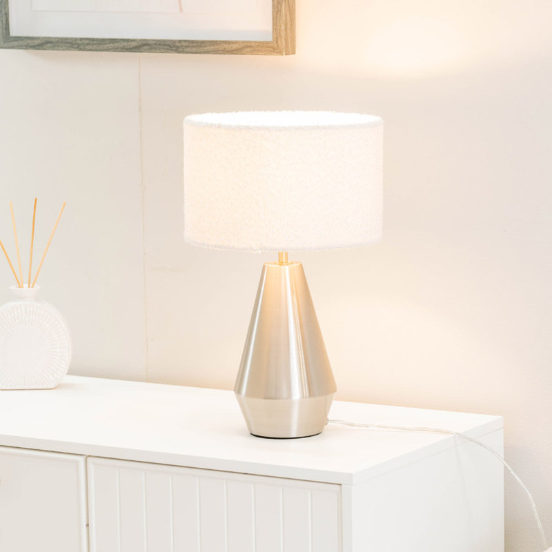 Metal Table Lamp, Silver