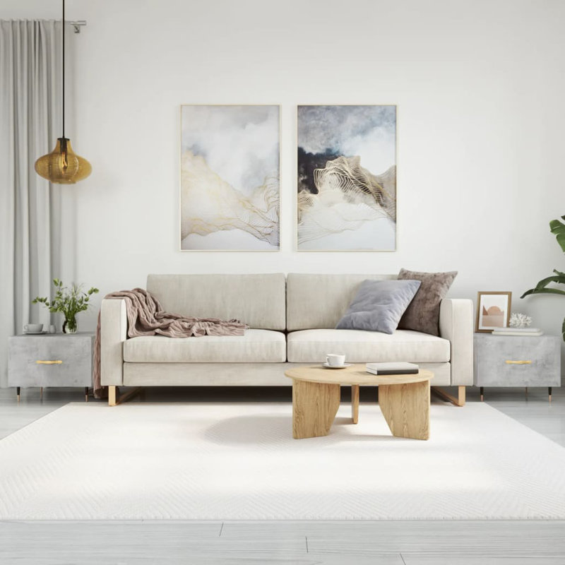 Four Leg Coffee Table with Storage, concrete grey