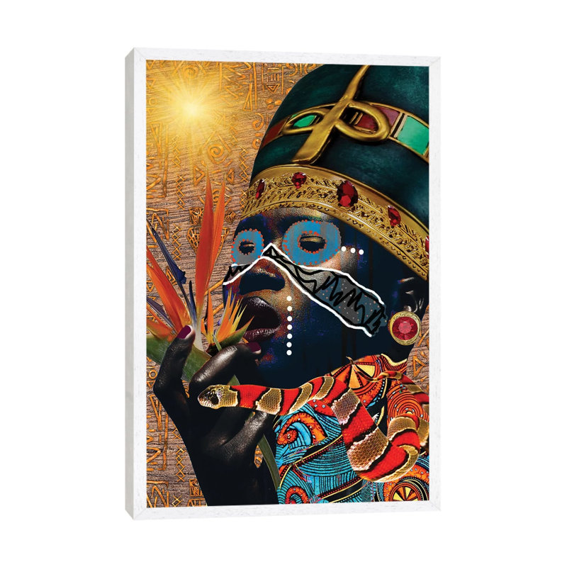 Queen Of Paradise by Yvonne Coleman Burney - Painting on Canvas, 66.04 cm H x 45.72 cm W, White Framed