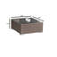 Ensemble de conversation pour 6 personnes avec coussins Biles Wicker