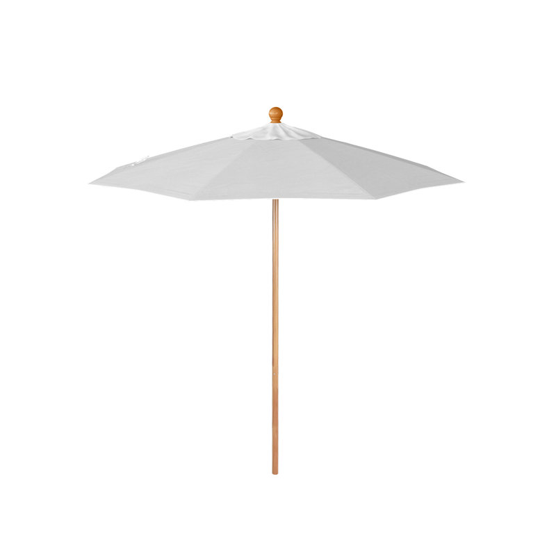 Parasol en bois de teck 7,5 pi, 96" H x 85" W x 85" D, Naturel