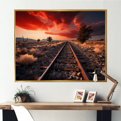 Train train sur fond rouge, impression sur toile