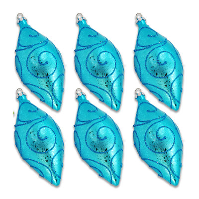 6 Piece Teardrop Ornament Set