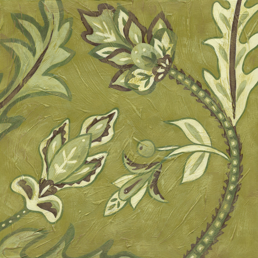 Medium Pistachio Paisley I (HL) - Wrapped Canvas Art Prints