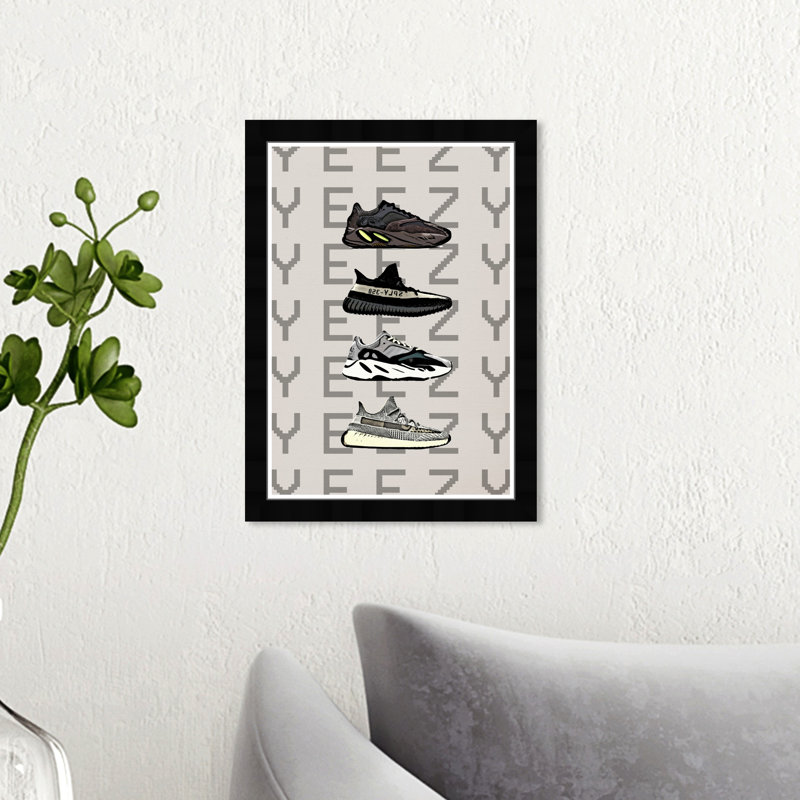 Chaussures mode et glamour Hypebeast - Reproduction d'art sur papier encadrée