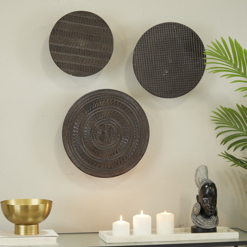 Boho Abstract Wall Decor on Metal, Silver