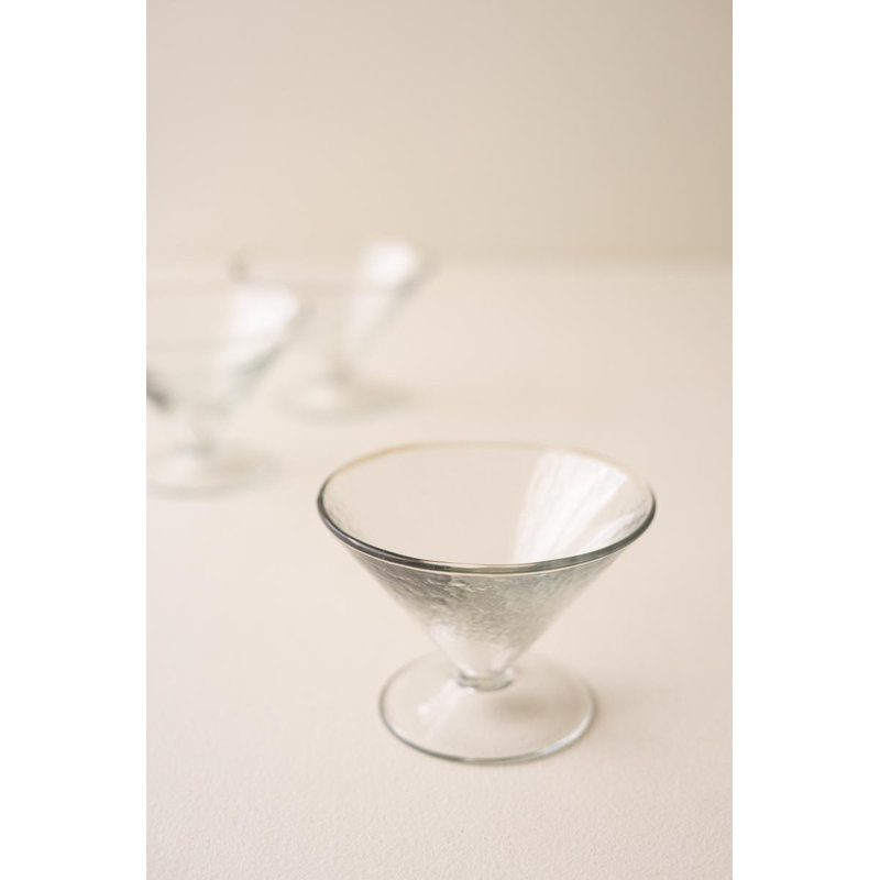Verre à martini en verre martelé