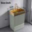 Meuble-lavabo autoportant de 20 po avec comptoir en acier inoxydable-1325454035