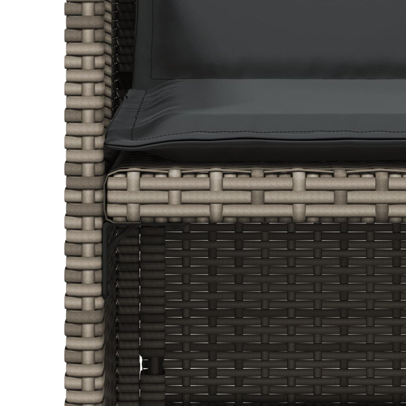 Ensemble de chaises de patio avec coussins 4 pièces Latitude Run®, Gris, Gris foncé