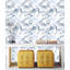 Large Blue Leaves Peel And Stick Wallpaper-1902332089