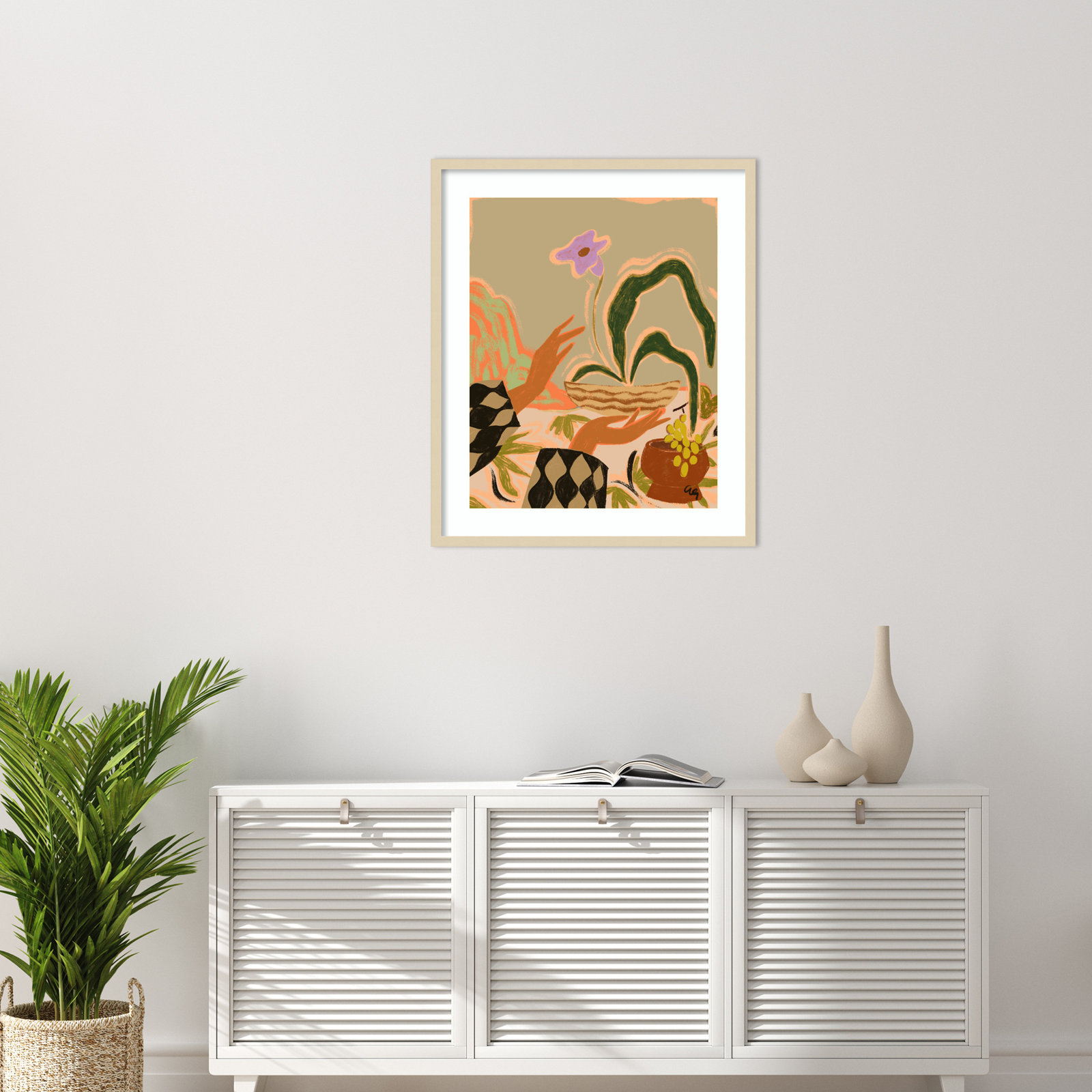 The Power Of One by Arty Guava Wood Framed Wall Art Print, Brown , 33" H x 28" W