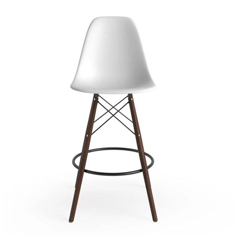 Tabouret en plastique Mascerano, Blanc