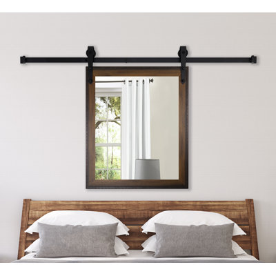 Neace Solid Wood Flat Wall Mirror