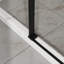 Porte de douche en verre trempé de 6 mm de largeur, l 48 po x H 72 po, ouverture réversible, coulissement en douceur dans la salle de bain en verre noir mat de 6 mm de 1/4 po, performance imperméable et silencieuse