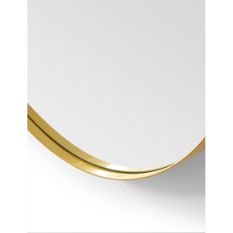 Miroir de salle de bain Birkbeck, Doré, 30 po x 30 po