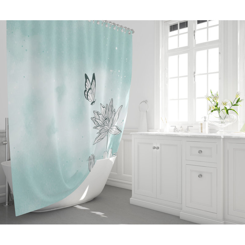 Rideau de douche Blue Mist, H 93 po x l 70 po