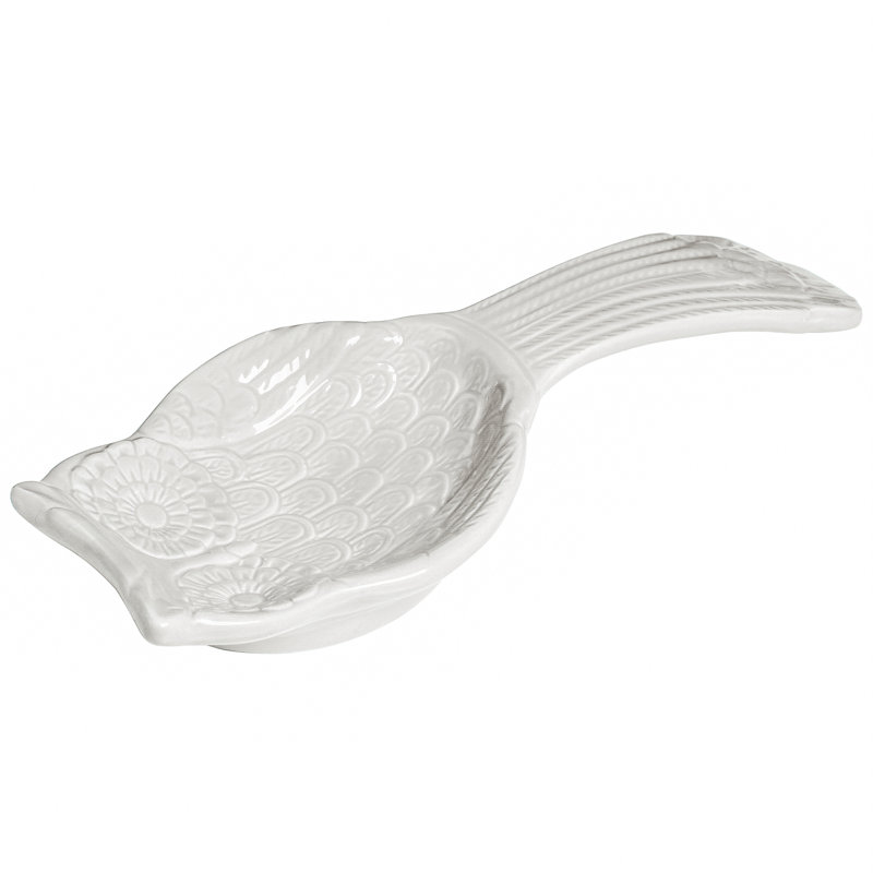 Ceramic / Porcelain Novelty Spoon Rest, White