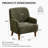 28.7" Upholstered Armchair With Tight Back And Solid Wood Legs-23430777