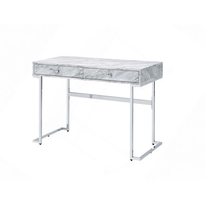 Bureau, bureau d'écriture imprimé blanc