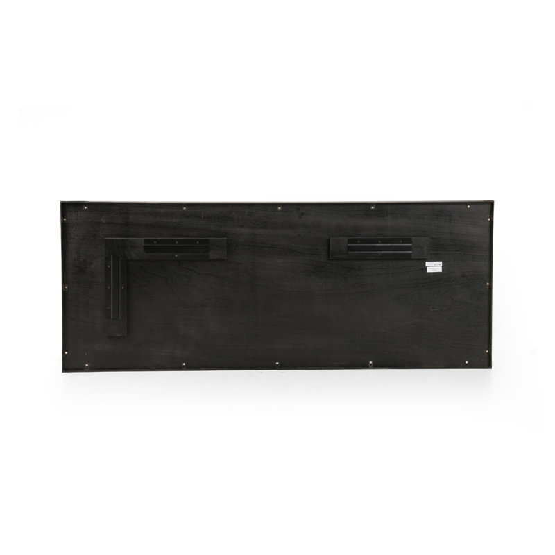 Bellvue Rectangle Metal Mirror, Black