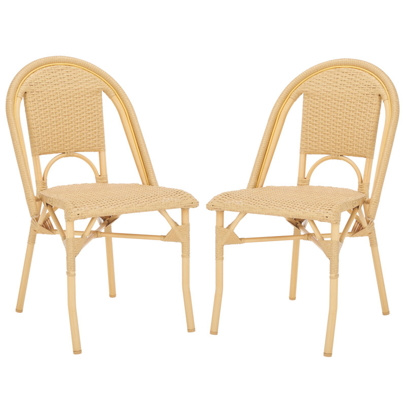 Torino Outdoor Dining Side Chair, Natural Wash/Coffee
