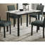 Laine, tissu, chaises, plateau en faux marbre, ensemble de salle à manger 5 pièces, ensemble de salle à manger, coussins de salle à manger, chaises rembourrées 4 fois-937748932-937748933