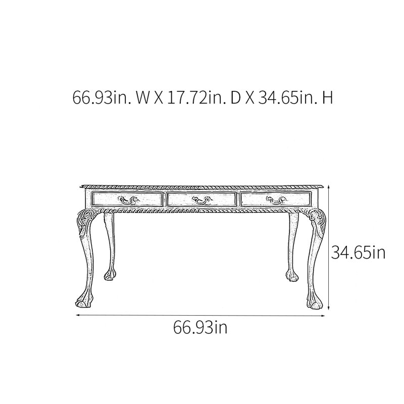Console rustique