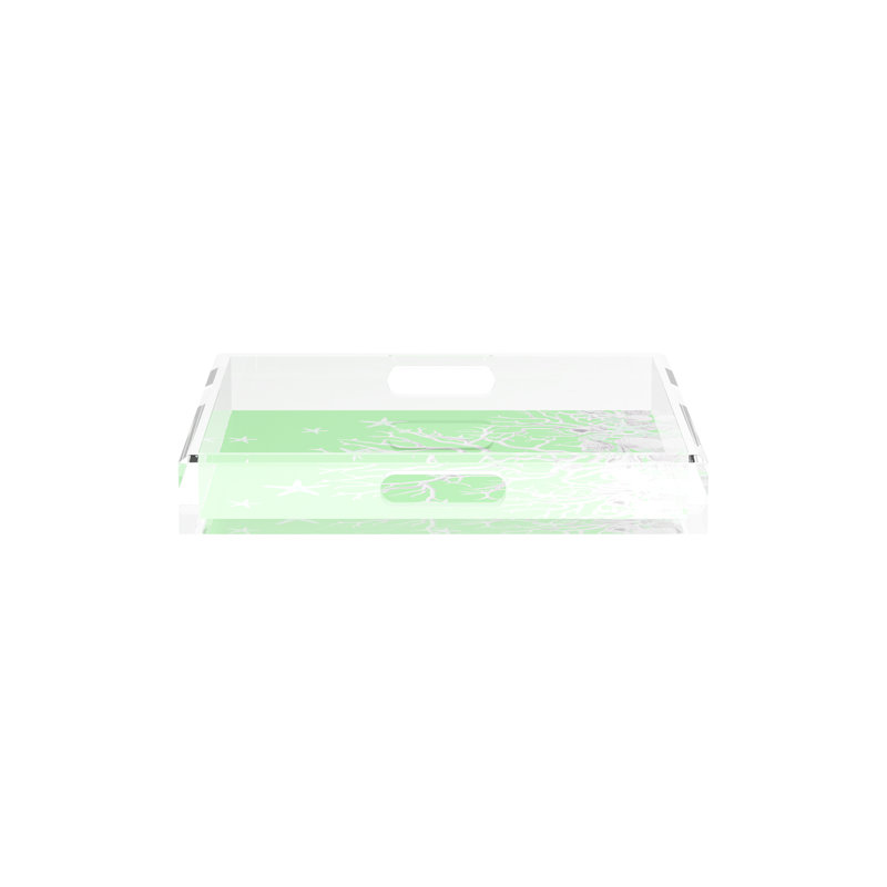 Coral Reef Acrylic Square Decorative Tray, Colony, 12"W x 12"D x 2"H