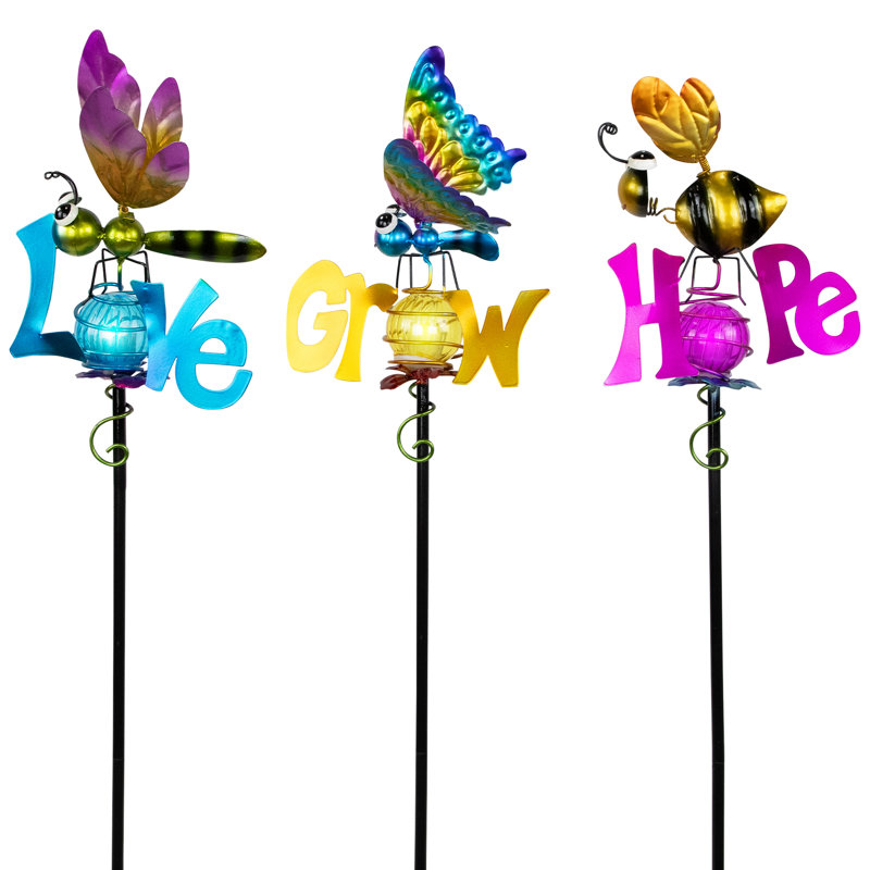 Piquet de jardin Grow Love and Hope