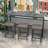 Long Dining Table Set with 3 Stools-1757151283