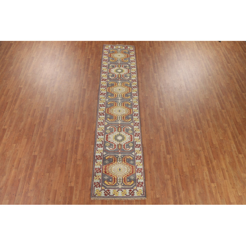 Tapis de couloir géométrique traditionnel 3 x 12