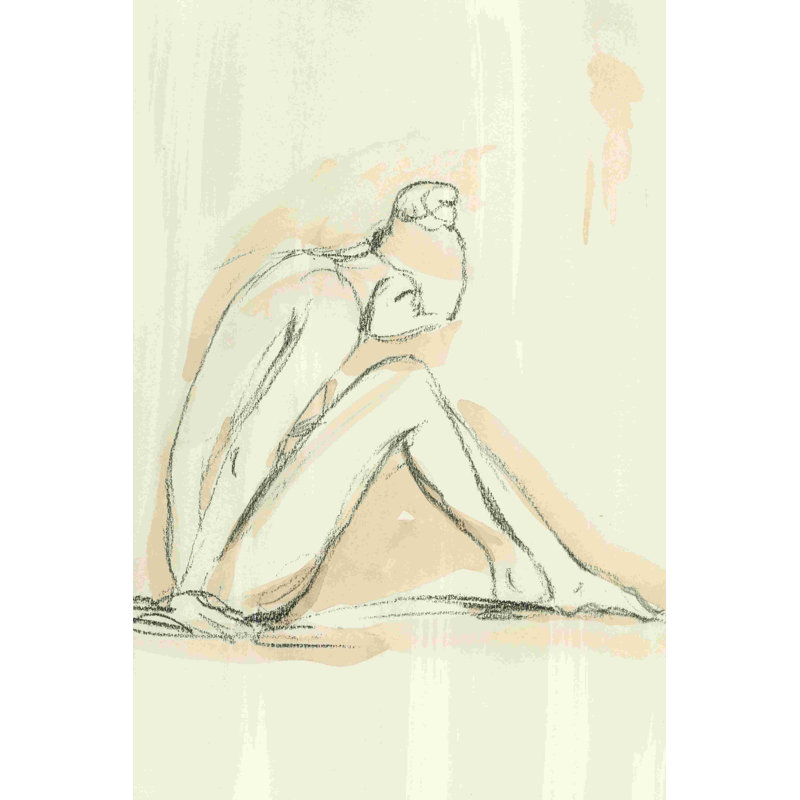 «Neutral Figure Study I» par Ethan Harper - reproduction d'art sur toile tendue, H 12 po x l 8 po