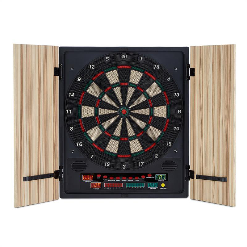 OneConcept Electronic Dartboard And Cabinet Set