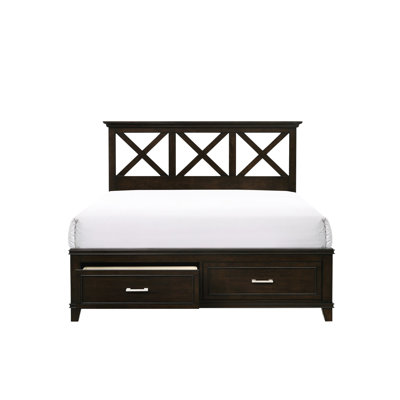 King X Storage Bed - Solid Wood & , Fascinating Style In Poplar, Rubberwood,