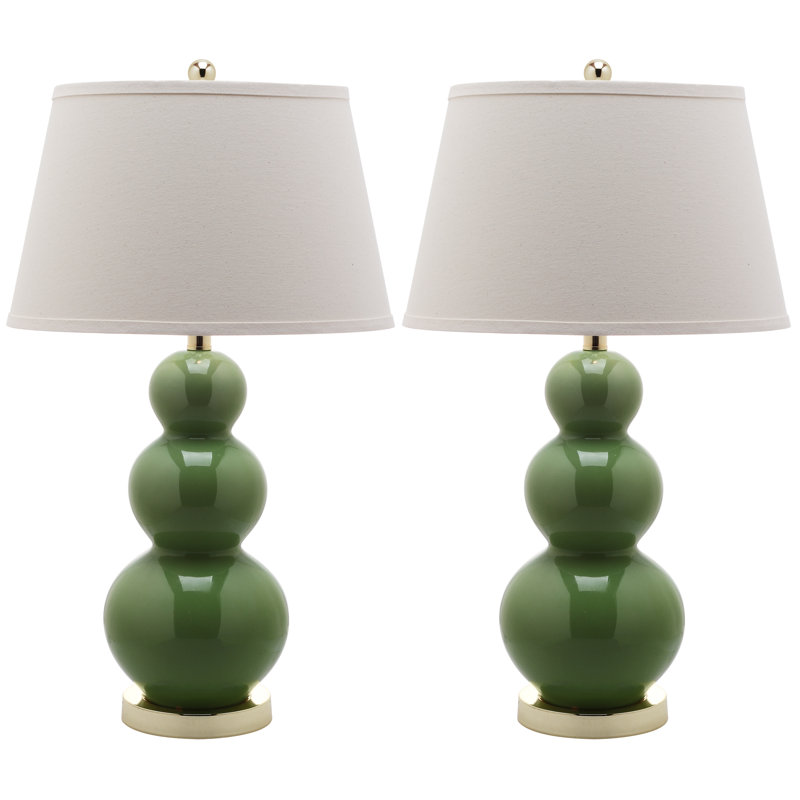 Dearious Ceramic Table Lamp, Fern Green